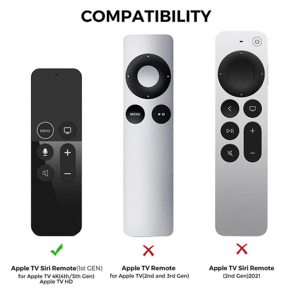 Silikonbeskyttelse for fjernkontroll til Apple TV 4K 4./5. generasjon