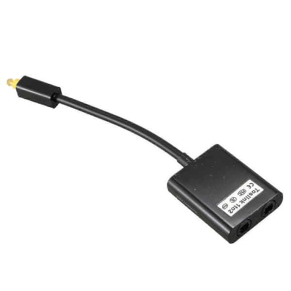 Digital Spdif Optisk Lydsplitter 2-veis Toslink Splitter Adapter 1 Inngang 2 Utganger Spdif Optisk