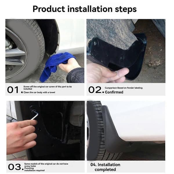 4 stk. Bil For+Bag Hjulklapper Beskyttelse til XC90 2015-2023 Stænklapper Mudguards