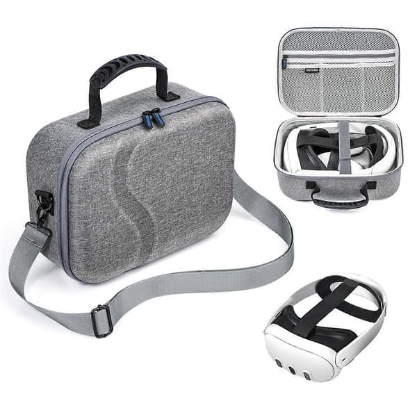 Stor bæretaske til Meta Quest 3 tilbehør, opbevaringstaske til Quest 3 VR headset, controllere
