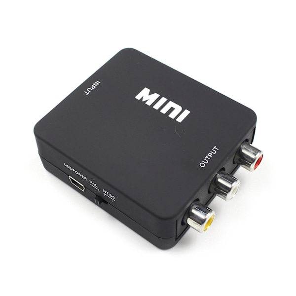 Mini Composite 1080P HDMI-kompatibel til RCA Audio Video CVBS AV Adapter Konverter til HDTV