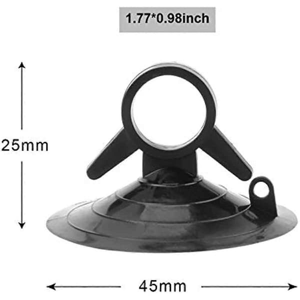 IKAAR 10-pack Sugproppar Glas Sugproppar 45mm Bil Solskydd Sugpropp Klar PVC Plast Sugpropp Svart