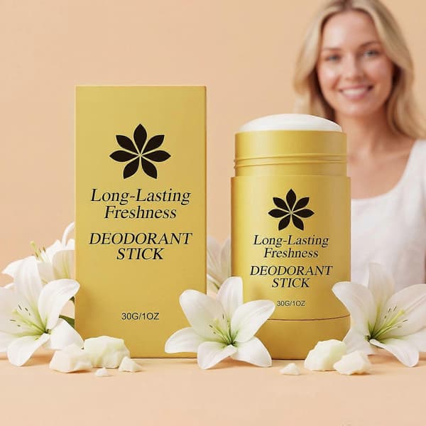 Langvarig Friskhet Deodorantstift, 30g Mild Duft Underarmsdeodorant, Glatt Ikke-klebrig Daglig Kroppslukt Kontroll for Kvinner og Menn 2Pcs