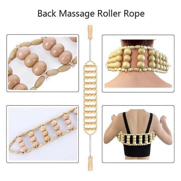 5-i-1 Maderoterapia Kit Träterapi Massageapparat Cellulite Massager Set