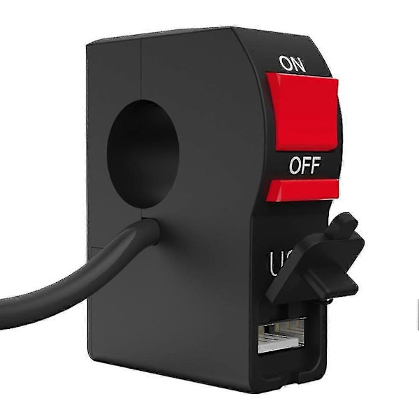 Universal Motorcykel Styr On/Off Knap Controller Switch Med USB Opladning