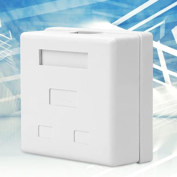 Dobbelt-Port Desktop Cat.6 Skærmet RJ45-8P8C Integreret Netværksmodulboks