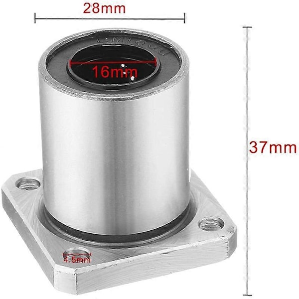 Flens Lineær Bevegelse Foring Kulelager 16mmx28mmx37mm (LMK16UU 2 stk)