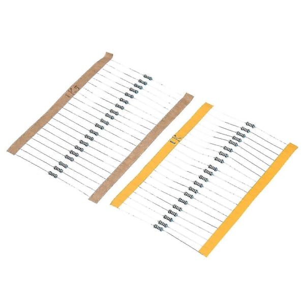 2600 stk. 130 Værdier 1/4w 0.25w 1% Metalfilmmodstande Assorteret Pakke Sæt Lot Modstande Assortimentssæt