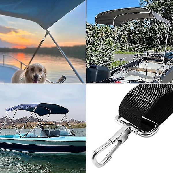 Marine presenningstropper med rustfrit stål snap loop Bimini top hardware