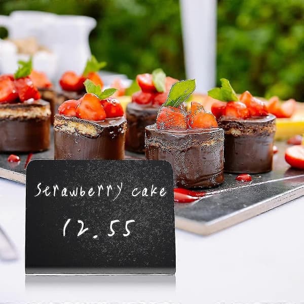 10 stk. Mini Tavleskilte 10x7,5 cm Til Mad - Buffet - Borde - Små