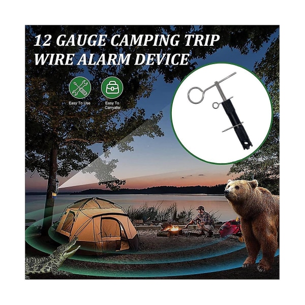 Perimeter Trip Alarm, Camping Trip Wire Alarm Device, Early Warning Security System til Camping Saf