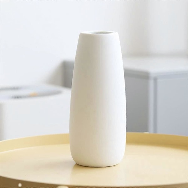 2025 Egnet Hvit Keramisk Vase, Keramisk Vase for Blomster, Moderne Vase for Blomster, Keramisk Vase for Hjemmeinnredning