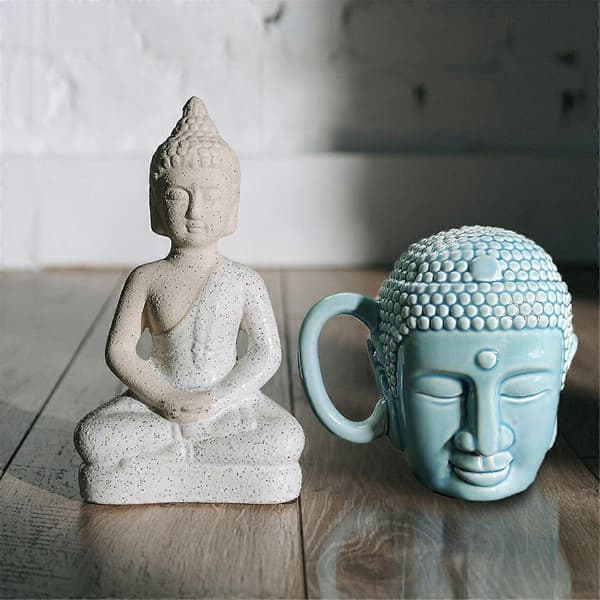Kaffekopp Tathagata Buddha Form Slitesterk Buddha-hode Kopp Buddha Hode Kopp Keramisk Kopp