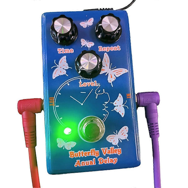 Elektrisk Gitarr Digital Delay Effektpedal, Butterfly Valley Anual Delay Single Block Gitarr Eff