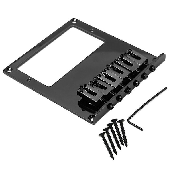 6-Sadel Tele Bridge Tailpiece Tele Humbucker TL Gitarbro for Gitar Svart