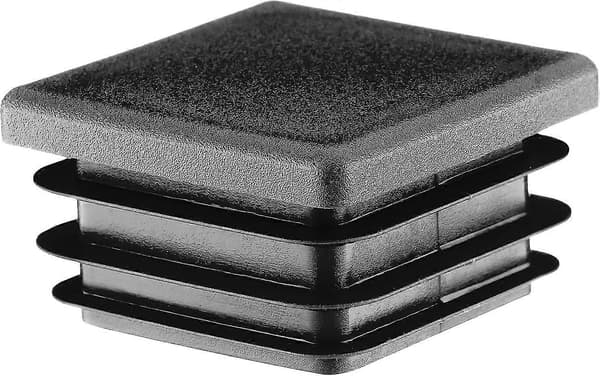 Prop til firkantrør 60x60 mm, 10 stk., Sort (RAL 9005) Hætte, 6x6 cm Banmo