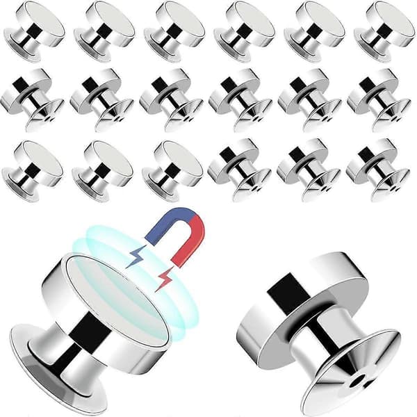 20 Magnetiske Pins Tilbageholdere Til Emaller Pins, Sølv Låsende Pin Clip Låse, Gode Pin Samlere G
