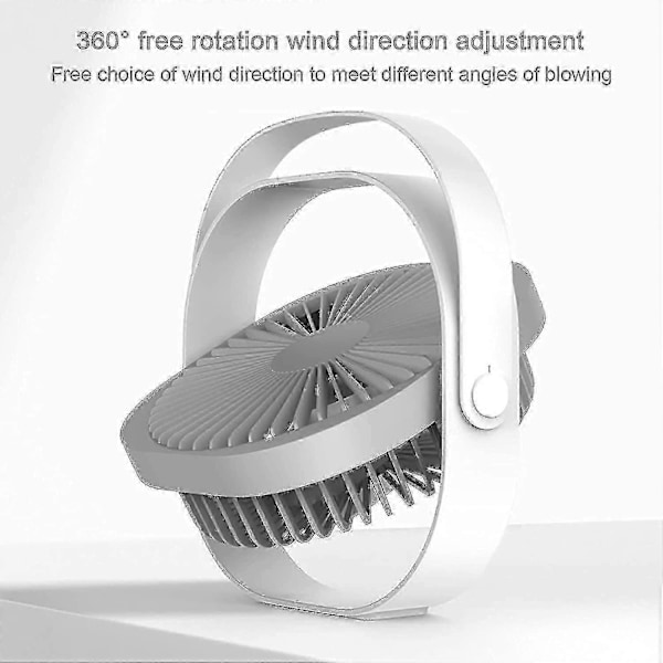 USB-tuuletin, kannettava USB-pöytätuuletin, 360° kääntyvä 3-nopeuksinen säädettävä hiljainen pöytätuuletin, pöytätuuletin mini-USB-tuulettimella kotiin, toimistoon