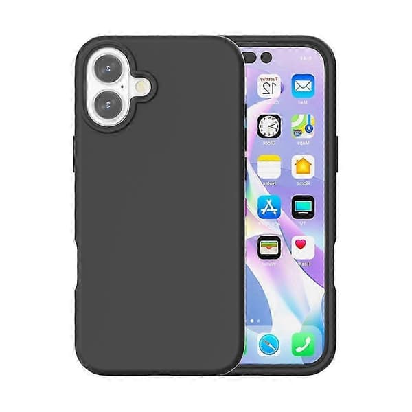 For iPhone 16 Plus-deksel TPU + PC Matt gjennomskinnelig telefonbakdeksel -