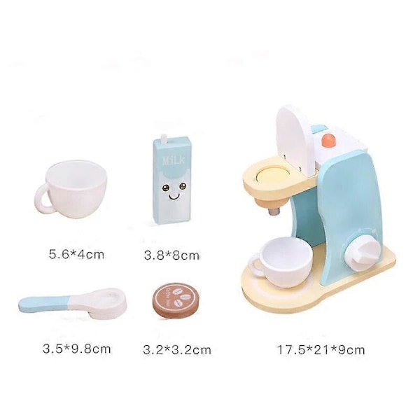 Leksakskök i trä Låtsaslek Simulering Trä Kaffemaskin Baby Tidig inlärning Pedagogiska leksaker