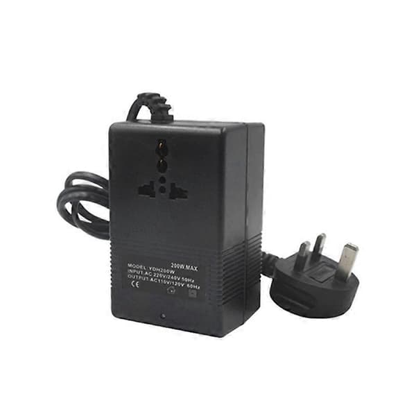 200W Spänningsomvandlare 220V till 110V Transformator Nedtransformator Spänningsomvandlare Reseadapter U