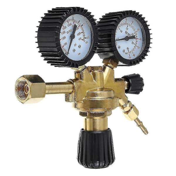 Mig Tig Tryckregulator Co2 Reducer Tålig Mini Gasflaska Högprecisionsverktyg Mässing Argon Ar Co2 Hem Dubbel Mätare