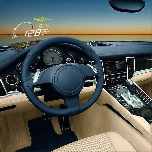 Universal 5,5 tum Head Up Display Hastighetsmätare Smart Gauge ODB2 System Biltillbehör