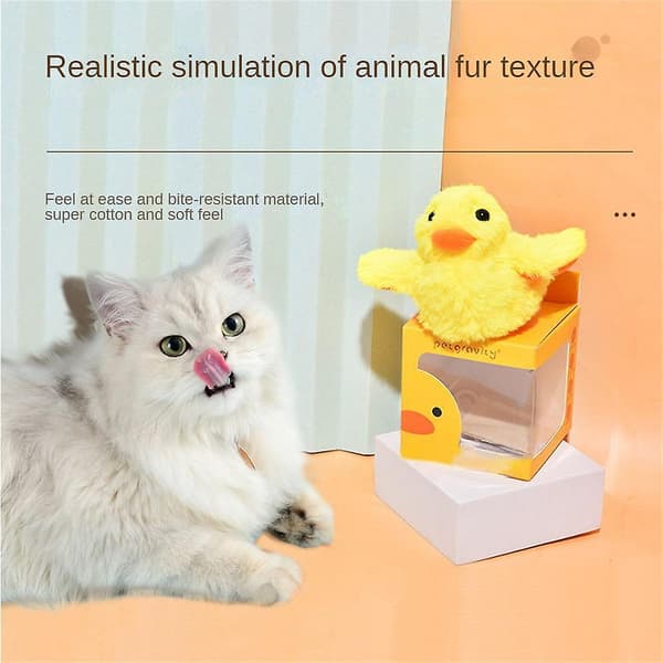 Lille gul andefugle plys bamse flapper vibration kat interaktiv genopladelig