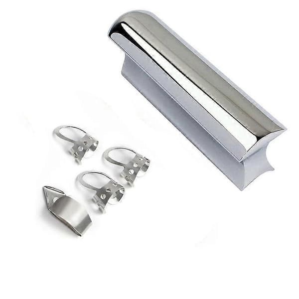 Elektrisk Gitar Tone Bar 76mm Rund Nese Solid Slide Bar 4 Indeksfinger Metall Plektrum
