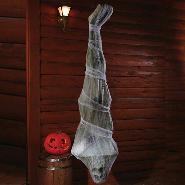 72 tuuman riippuva Cocoons-ruumis, luonnollisen kokoinen koriste Halloween-juhliin, uusi