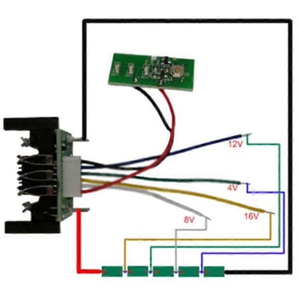 Li-Ion Batteri BMS PCB Ladebeskyttelse Kretskort for 20V DCB201 18V Litiumbatteri