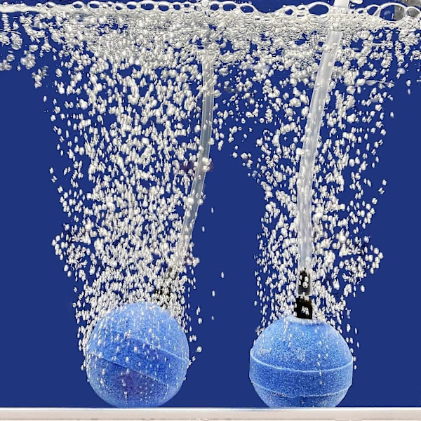 5cm Blå Boll Luftsten Bubbel Diffuser för Akvarium 2 W Luftpump, 4-pack