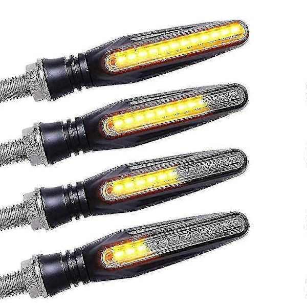 4 stk. Motorcykel 12 LED Blinklys Indikator Blinklys Lys Rav