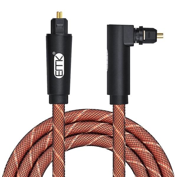 90 graders optisk kabel 5.1 digital lyd Spdif Fiberoptisk lyd Toslink-kabel 1m