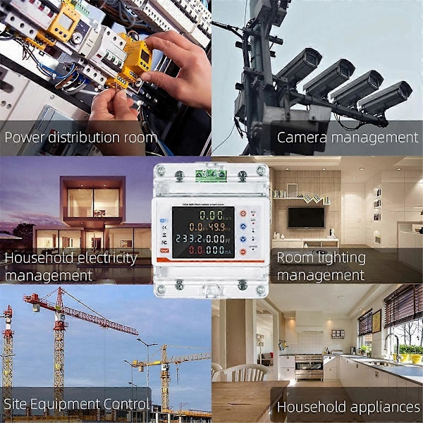 Tuya WiFi Enfas 4P Intelligent Strömbrytare WiFi Automatisk Återställning Spänning Ström Skyddsbrytare