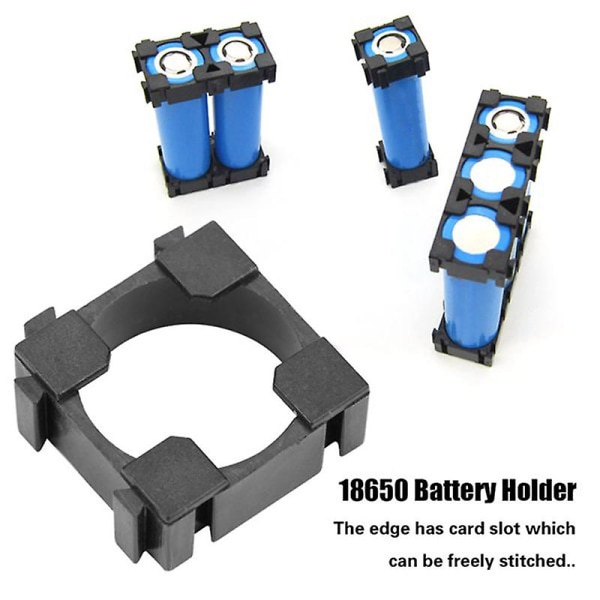 200 st Batterihållare 18650 Antivibration Hållare 22x22mm Litiumbatterier Stöd