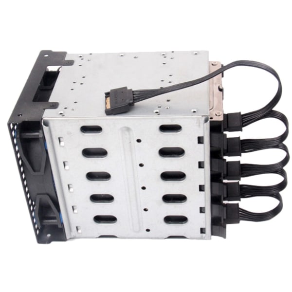3x 15 Pins Sata Power Extension Hard Drive Kabel 1 Hann til 5 Hunn Strømforsyning Splitter Adapter Ca