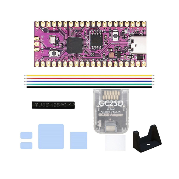 Raspberry Picoboot Board Kit + gc2sd-kortinlukija Rp2040 Dual-core 264kb Sram + 16mb Flash Ram for G