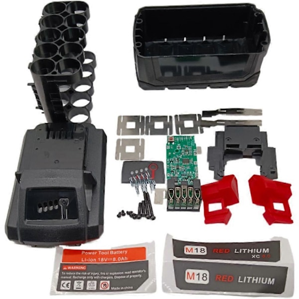 Batteri Plastik Etui PCB Beskyttelseskort til Milwaukee 10 Core 18V 21700 Kit Li-Ion Batteri Etui Ci