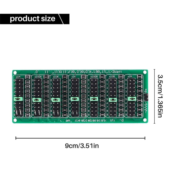 7 Decade 1R - 9999999R Programmerbar SMD Resistor Slide Resistor Board Trinnnøyaktighet 1R 1% 1/2 Watt Modul 200V