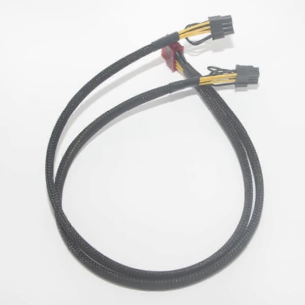 12-pin til dobbel PCI-E 8-pin (6+2-pin) strømkabel for modulær PSU