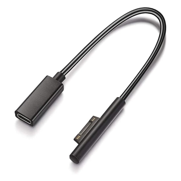 Ladingkabel fra Surface Connect til USB-C, kompatibelt med Surface Pro7 Go2 Pro6 5/4/3 Laptop1/2/3 & Surface Book