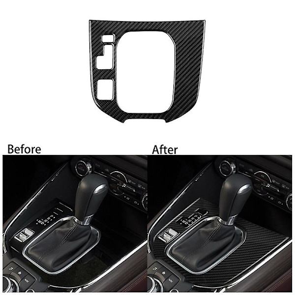 Auto Carbonfiber Central Gear Panel Kontrolpanel Dekal Bil Interiør Modifikation Til -9 Cx9 2016-