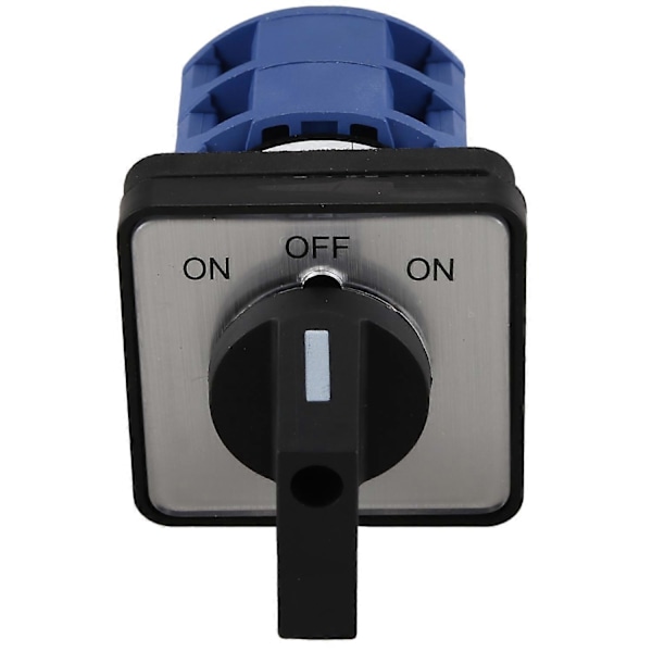 AC660V 25A 2-polig 3-läges Momentan Plast Växelswitch Blå+Svart