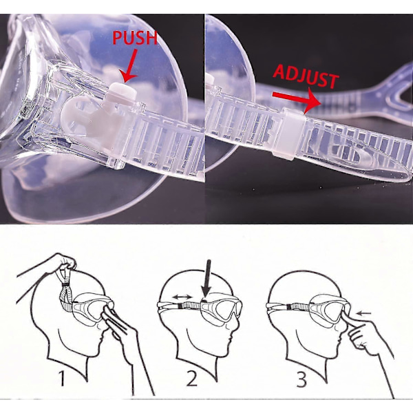 Simglasögon, vuxen Transparent Anti-imma