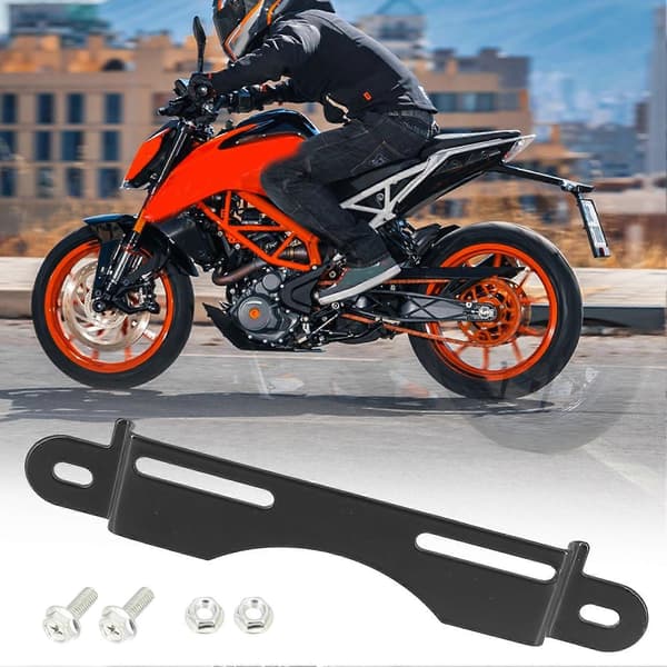 Motorcykel Nummerpladeholder Robust Udskiftning Sort Nummerpladebeslag til KTM390