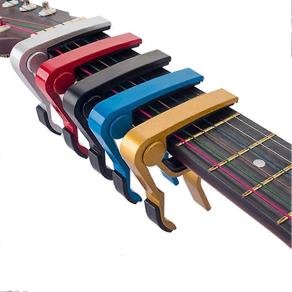 Akustisk/elektrisk/klassisk gitarr capo i aluminiumlegering, snabb byte av tonart, svart