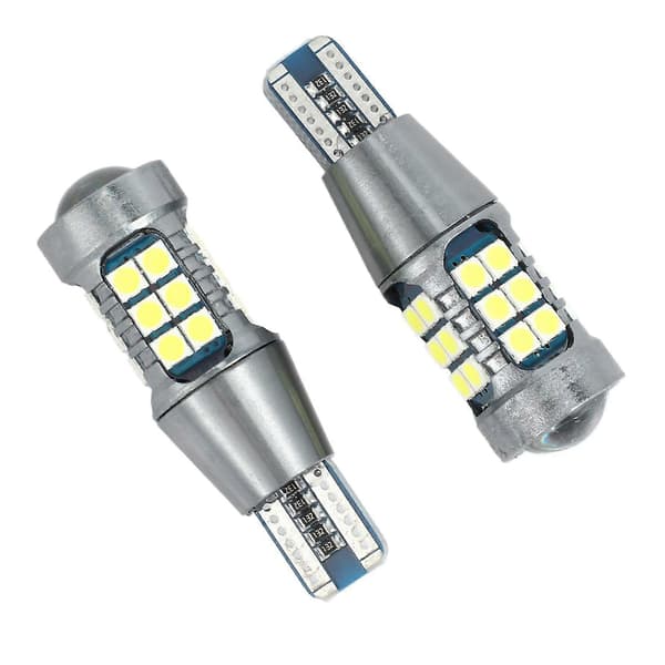 2 stk. Bil LED Blinklys 3030 27 Smd T15 Baklys Bremselys Sort