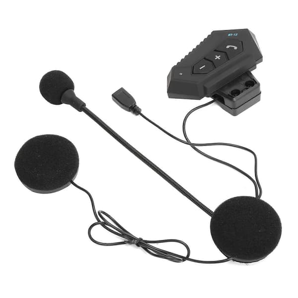 Motorsykkelhjelm Bluetooth Headset med Mikrofon Trådløs Samtale Støyreduksjon StereoBT12