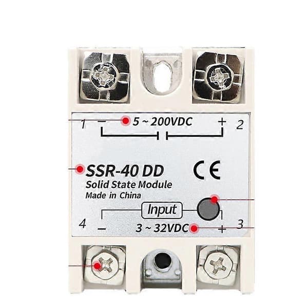 Solid State Relæ Ren Rød Kobber Intelligent Chip Stabil Ydeevne Høj Sikkerhed SSR 40DD SSR 40DD